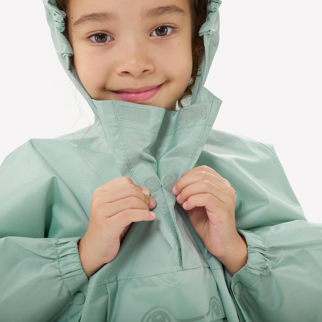 PONCHO IMPERMEABLE NIÑOS MH100 VERDE 