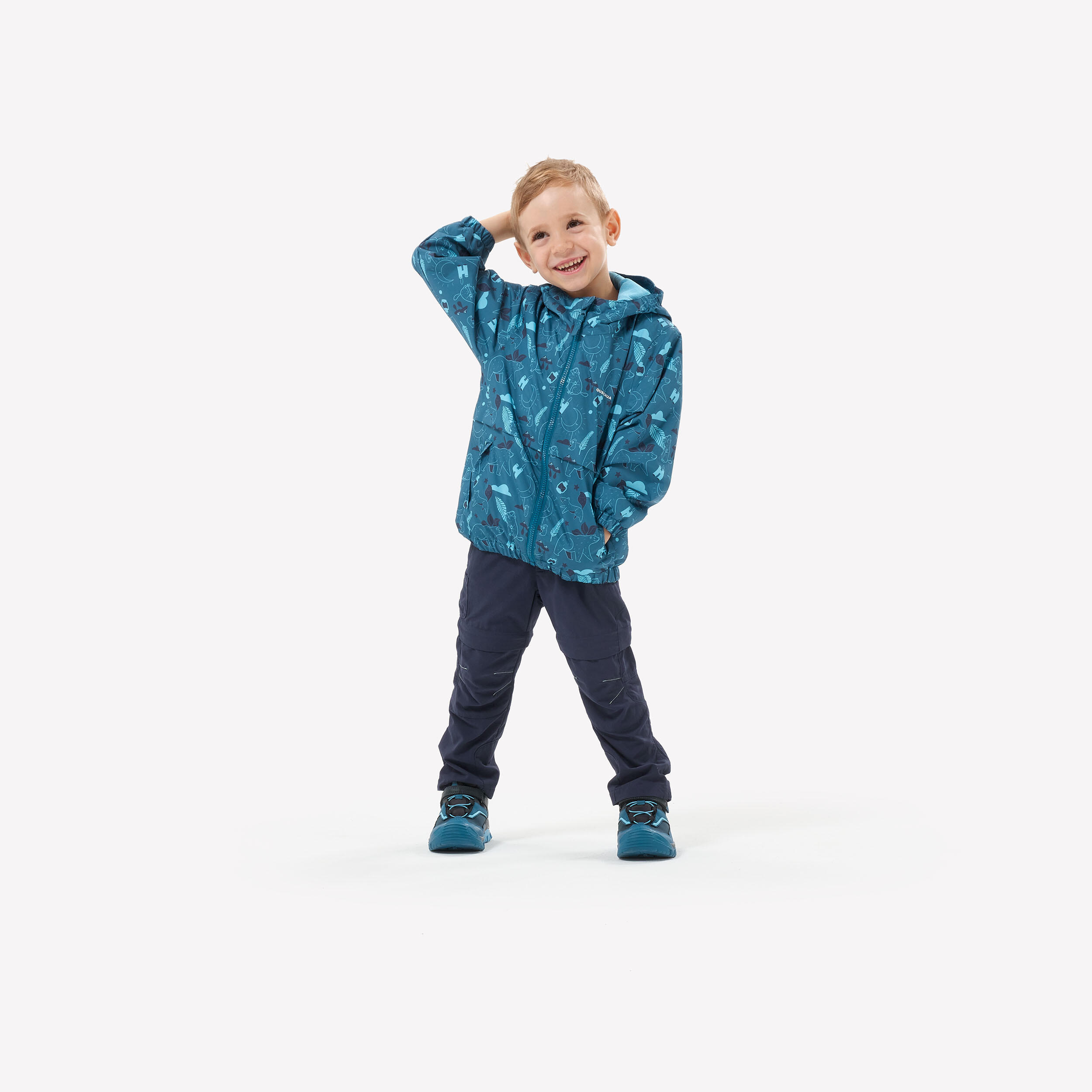 Kids' Hiking Waterproof Jacket MH500 2-6 Years 9/10