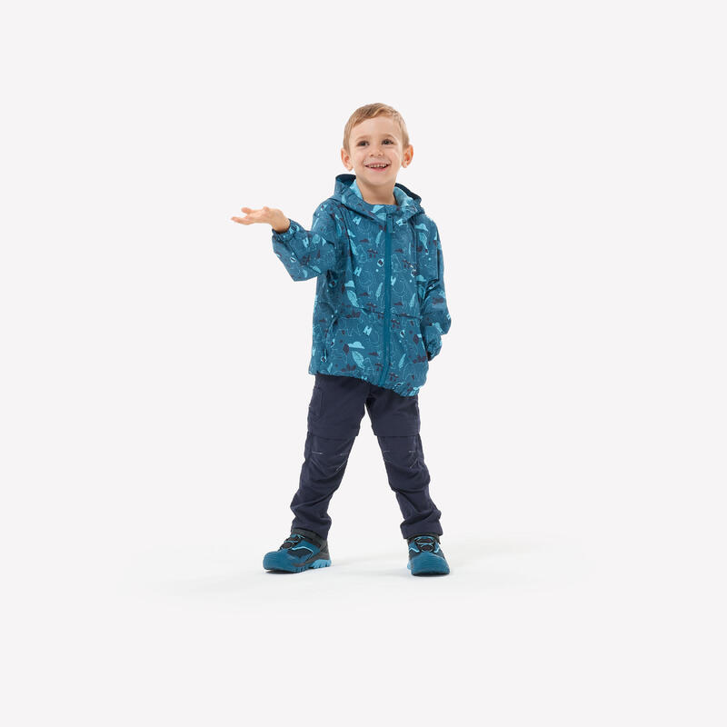 Veste imperméable de randonnée enfant - MH500 KID - 2-6 ANS