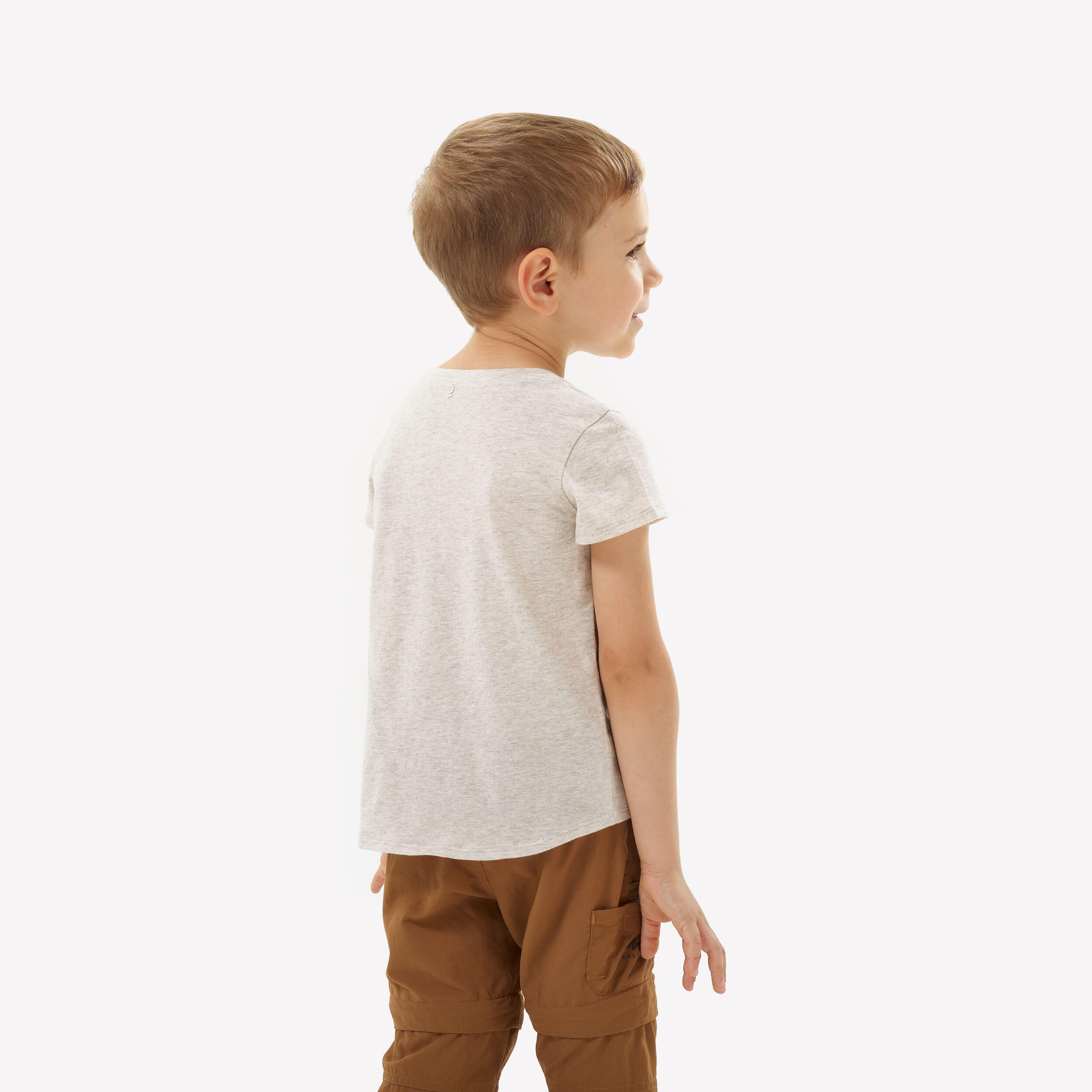 Playera de senderismo beige para niños de 2 a 6 años NH100 6/9