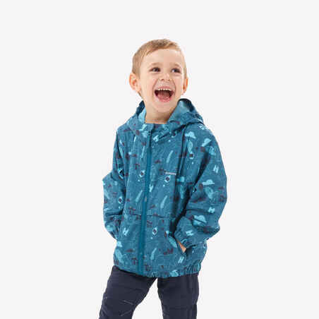Modra vodoodporna pohodniška jakna MH500 za otroke 