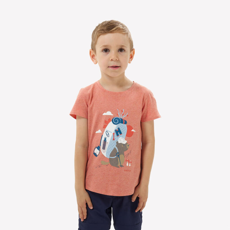 Wandel T-shirt voor kinderen van 2-6 jaar MH100 oranje