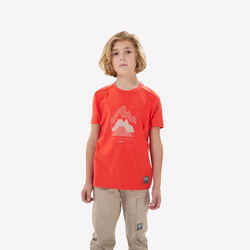 Παιδικό t-shirt πεζοπορίας - MH100 Ηλικίες 7-15 - Κόκκινο