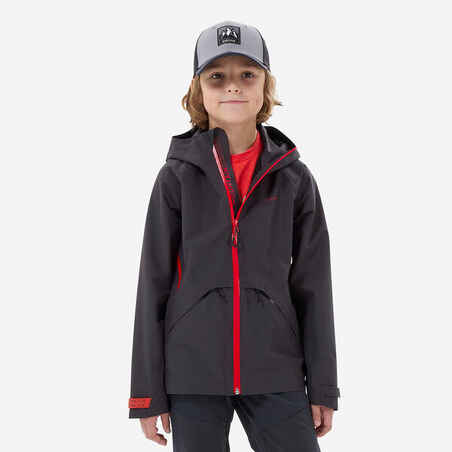 Kids Waterproof Hiking Jacket - MH550 Black