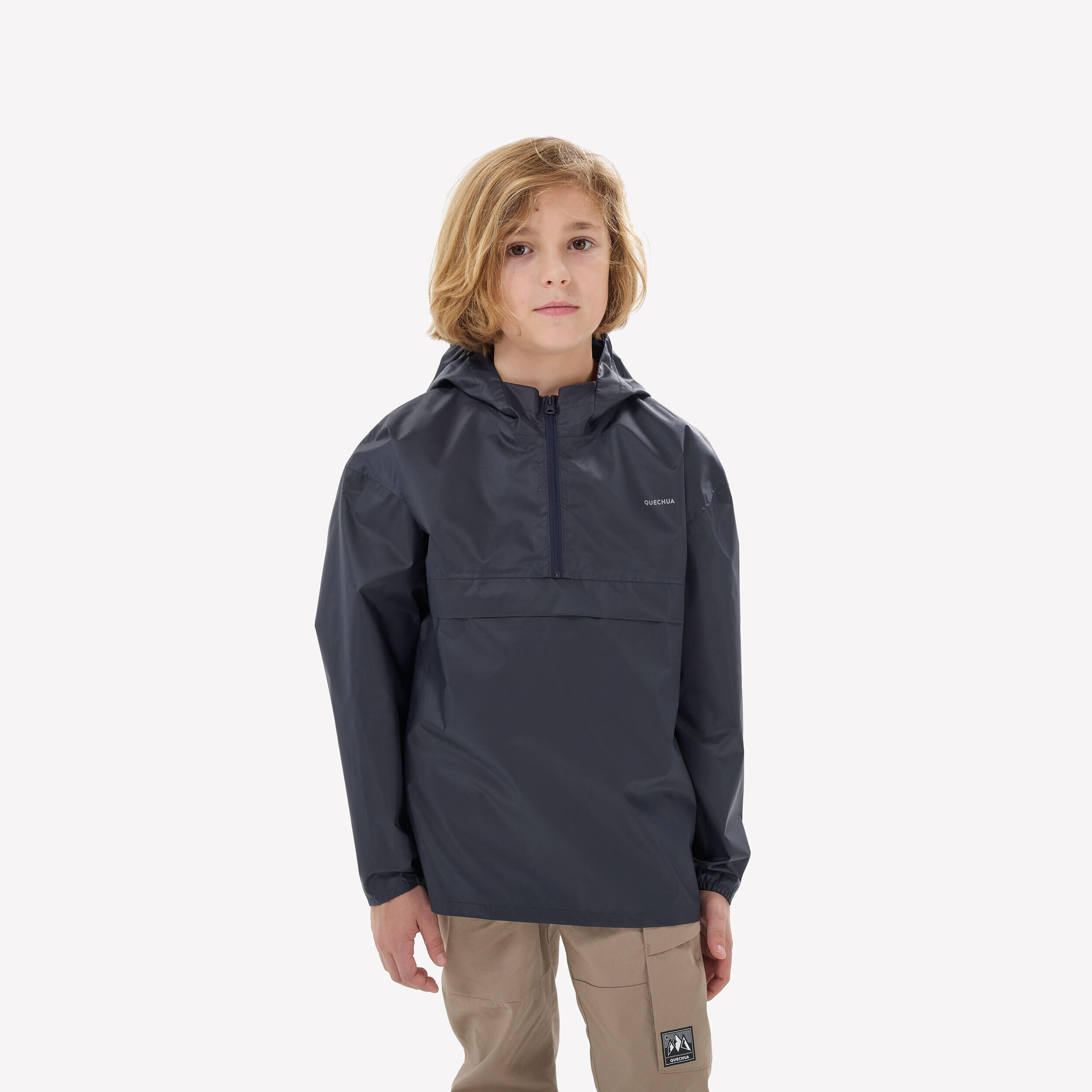 QUECHUA BOYS' JACKET MH100 TW-BLUE AGE 7-15 