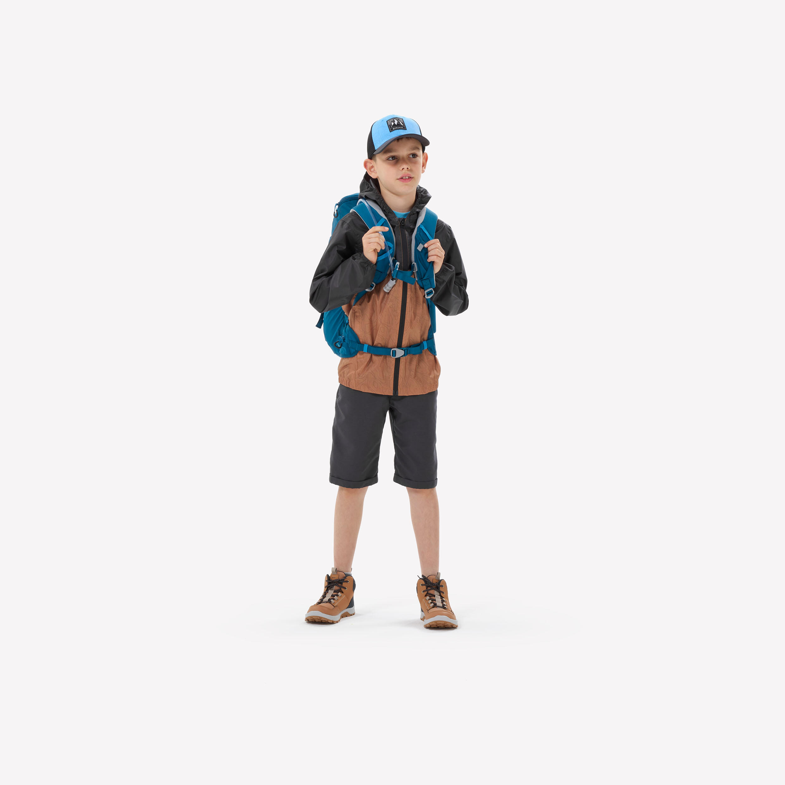 Giacca da trekking impermeabile - MH100 zip - bambini 7-15 anni