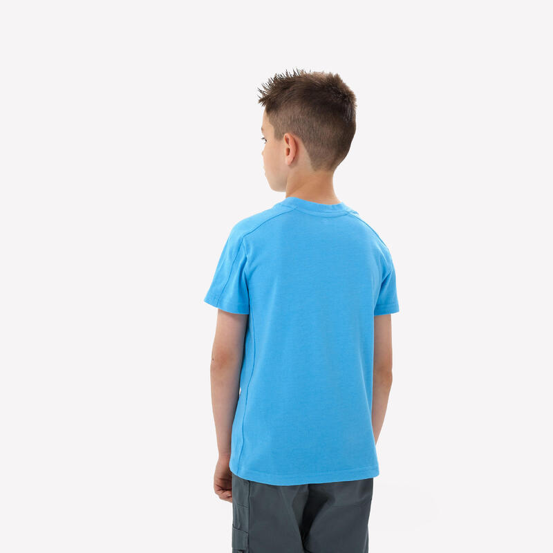Tricou Drumeție NH100 Albastru Băieți 7-15 ani