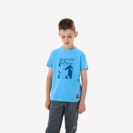 T-shirt för vandring - MH100 - Junior 7-15 år blå