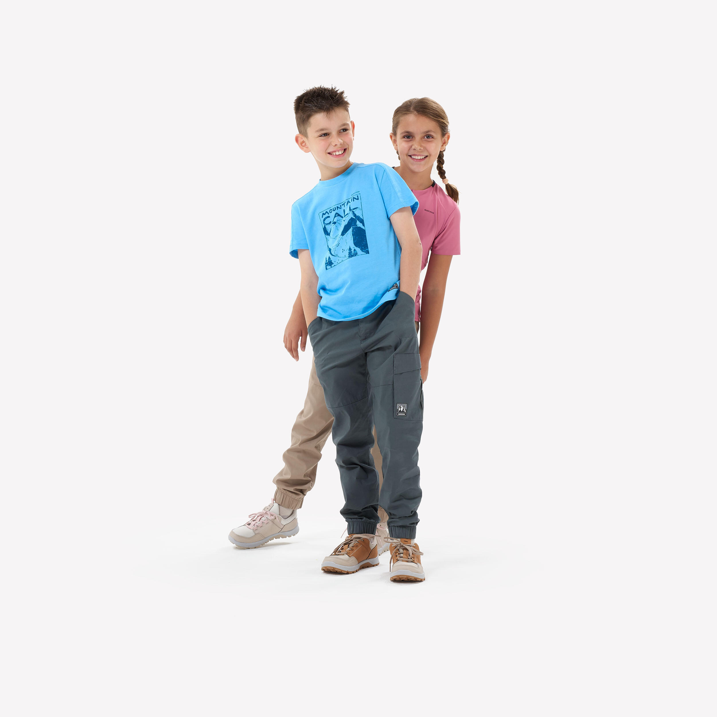 Kids’ Hiking T-Shirt - MH100 Ages 7-15 - Blue 5/6