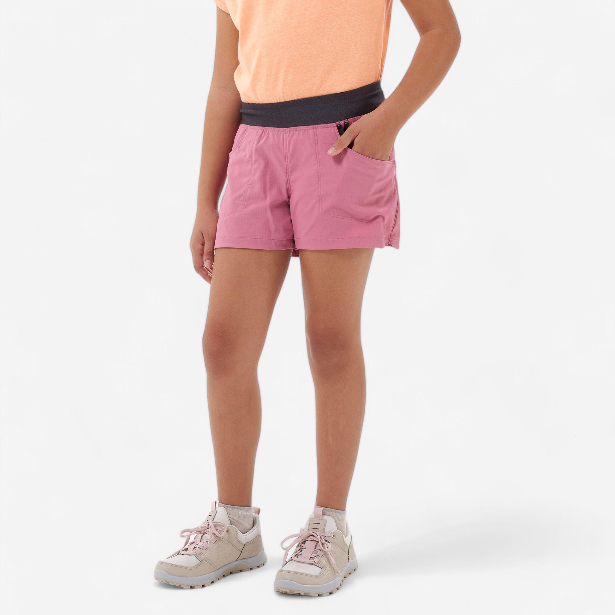 Pantalon scurt Drumetie MH500 Roz Fete 7-15 ani