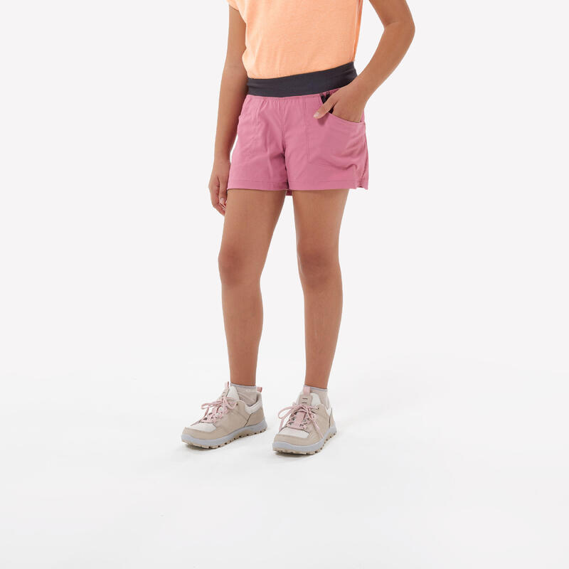 Wandelshort voor kinderen MH500 roze 7-15 jaar