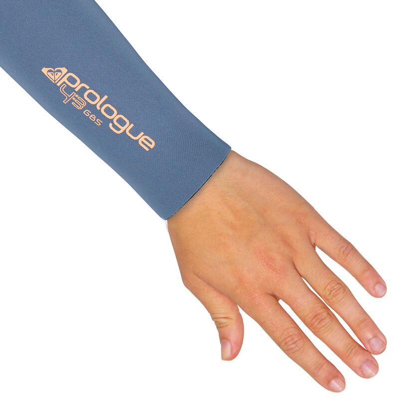 Neoprenanzug Surfen Roxy Prologue Damen 4/3 mm schwarz/pastellblau