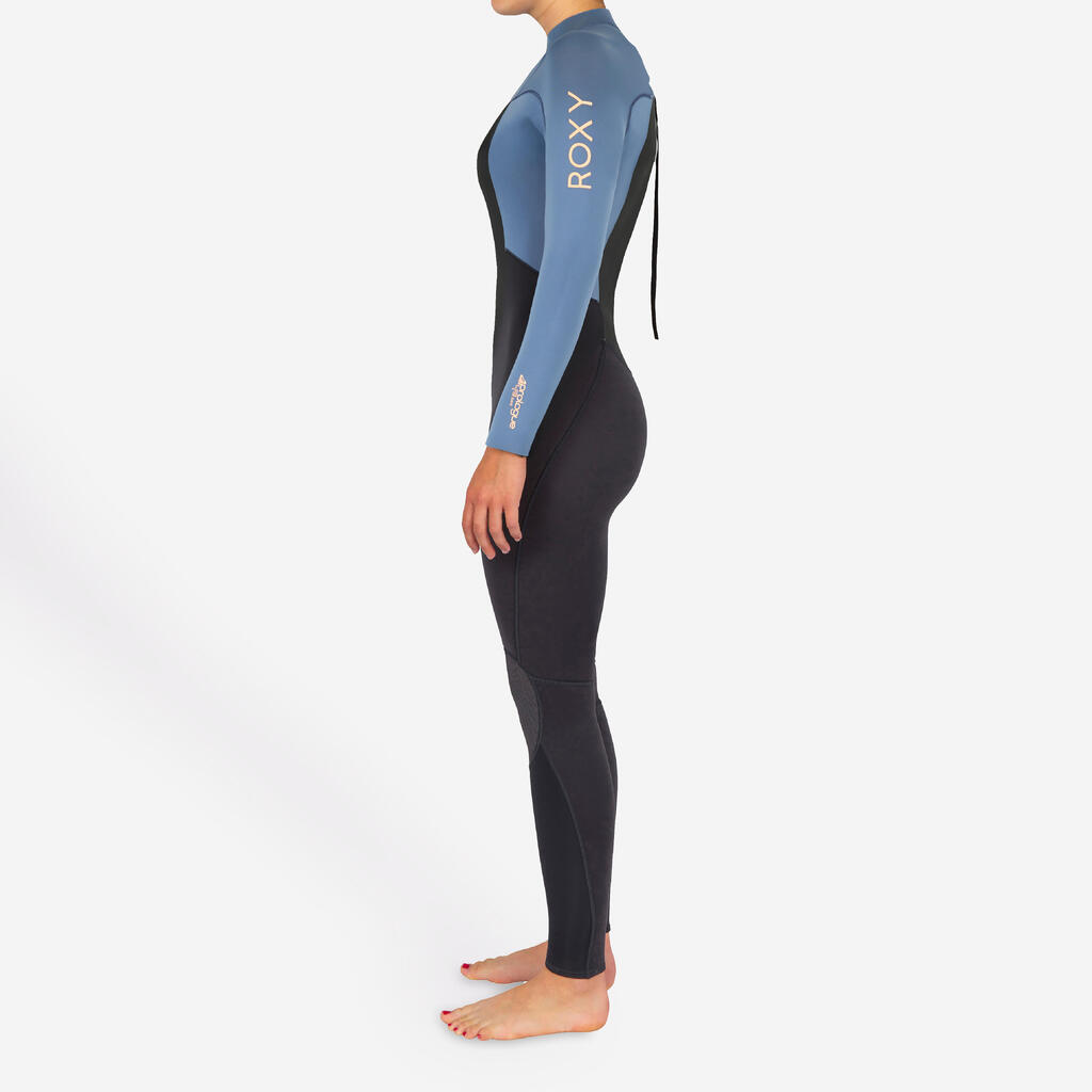 Women's Surfing Wetsuit Roxy Prologue 4/3 mm - Dark Blue/Burgundy