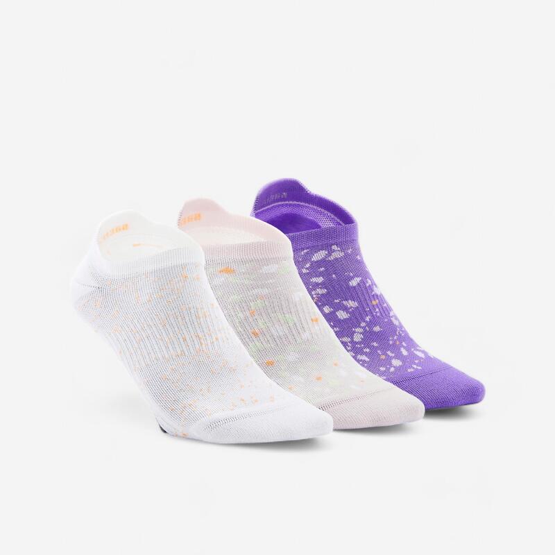 Chaussettes invisibles femme x 3 - couleur