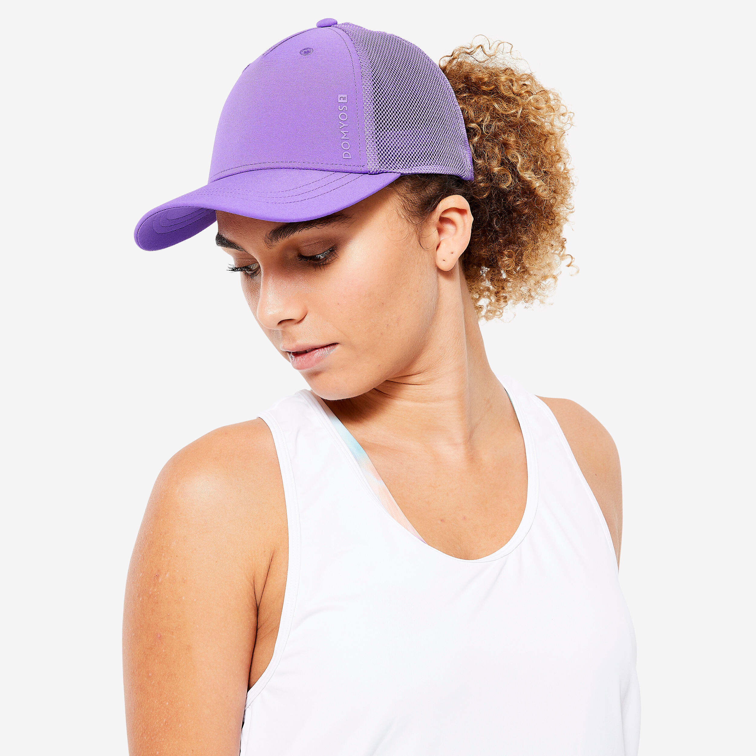 Gorra Fitness Domyos Lila Transpirable 2/4