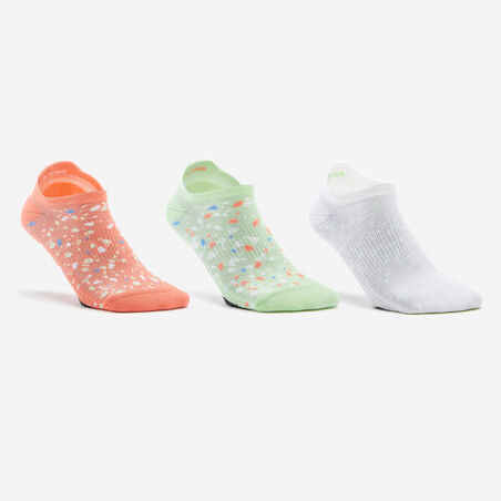 Women's Invisible Socks x 3 - Colour