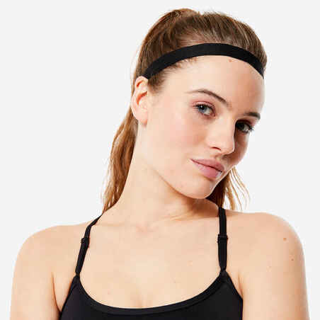 Cinta Elástica Diadema para pelo x3 fitness cardio training negro