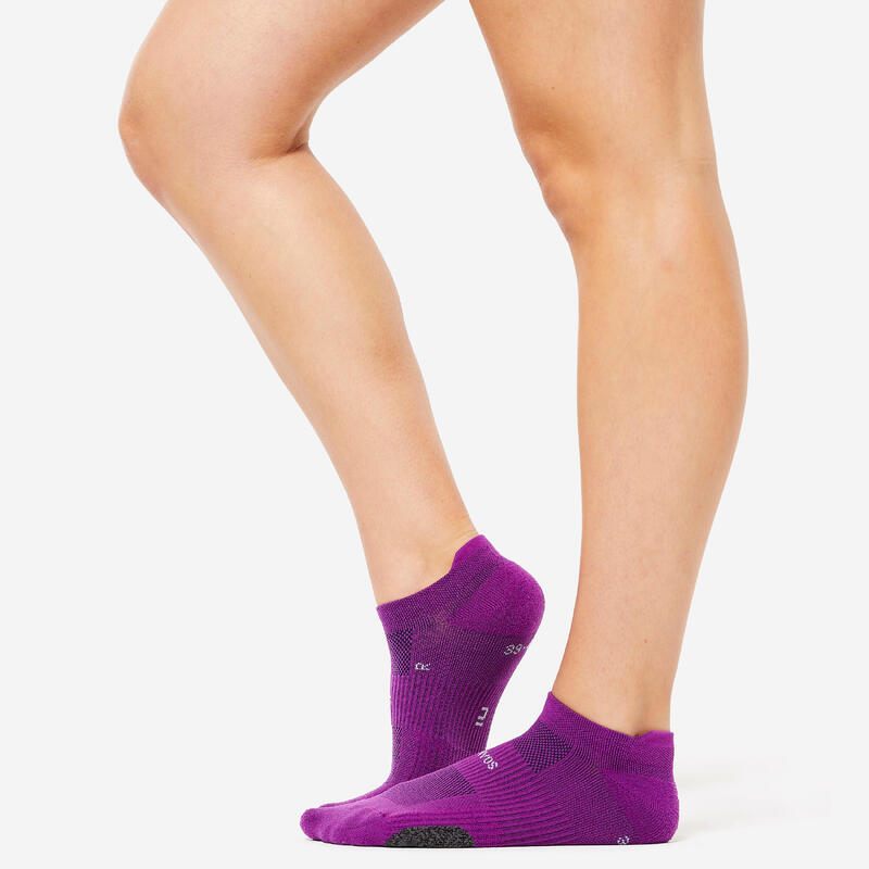 Chaussettes invisibles femme x 2 - violet