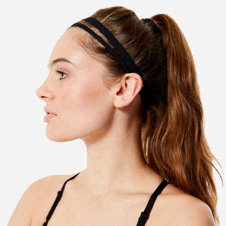 Diademas de fitness para el cabello x3 Domyos negro