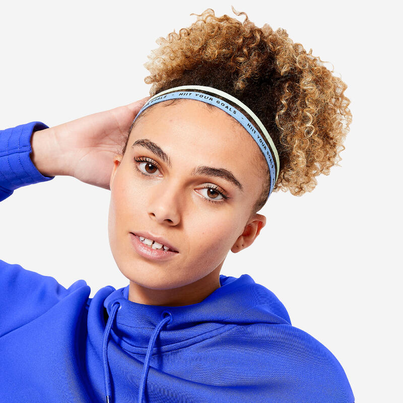 Set 3 bentițe elastice păr Fitness Roz Damă