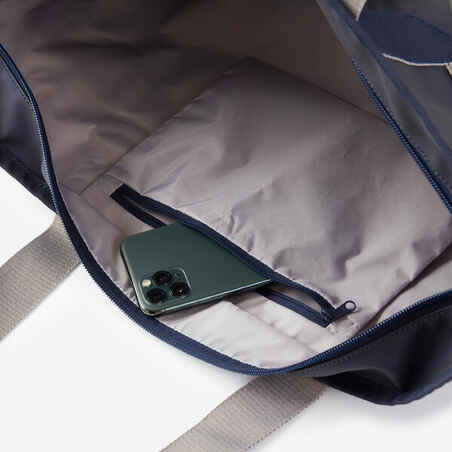 Moteriškas krepšys su kišenėmis, 25 l, tamsiai mėlynas