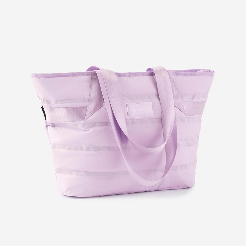 Sac de fitness training 25L femme - Sac cabas doudoune violet parme