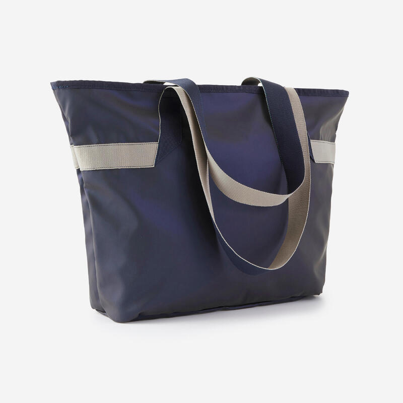 Damestas met vakken 25 l shoppermodel marineblauw