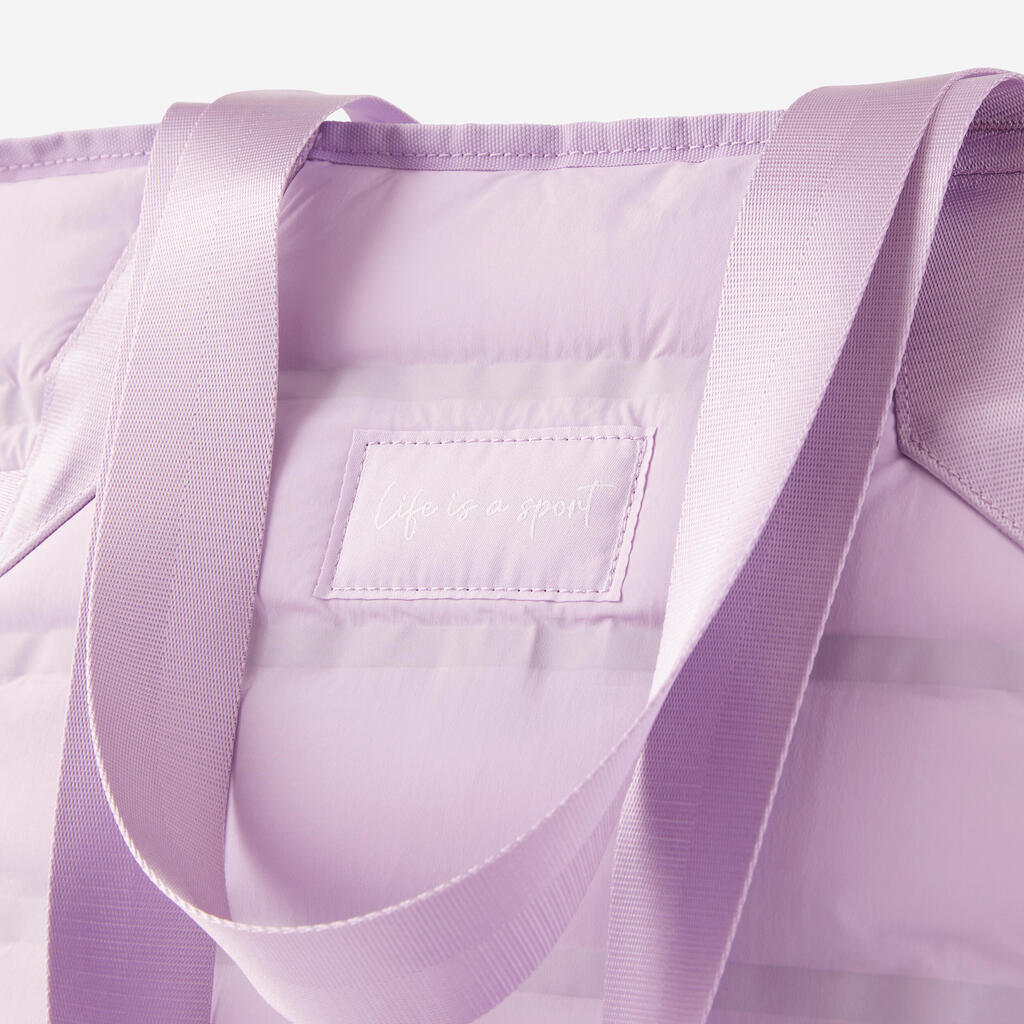 Sieviešu oderēta pleca soma, 25 l, violeta