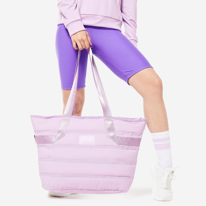 Bolsa Entrenamiento 25 l Mujer Bolsa Mano Relleno Plumífero Violeta Parma