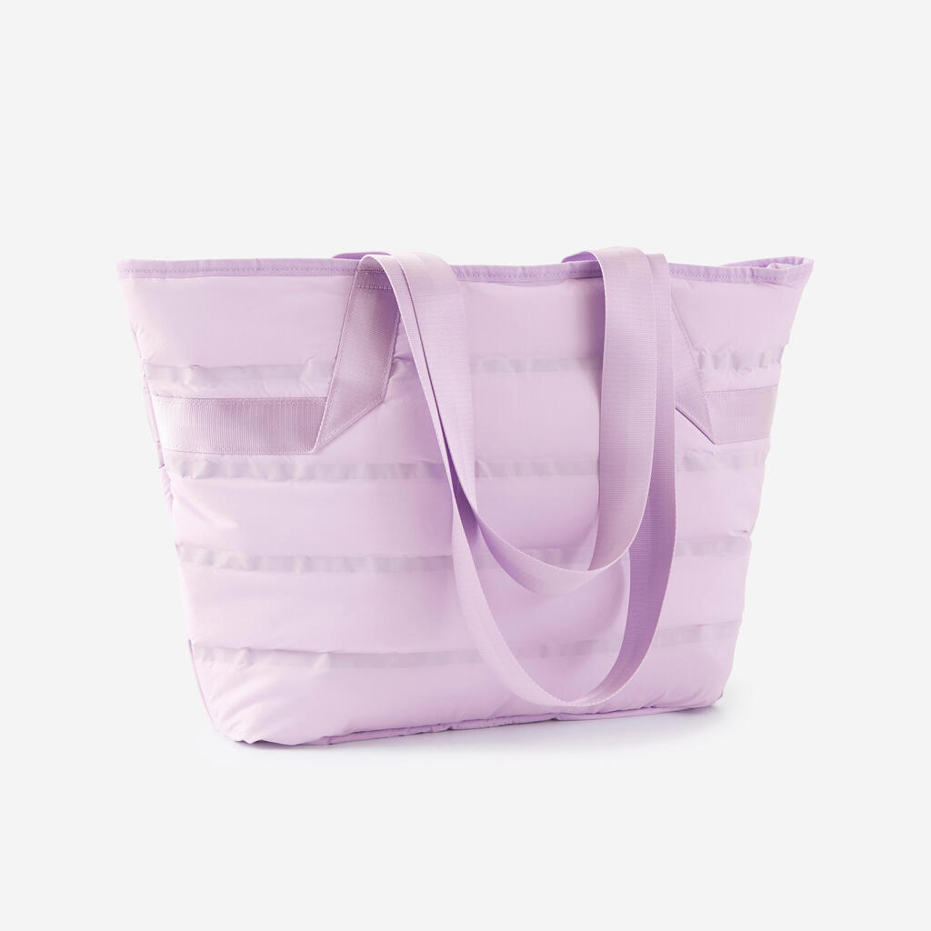 Sieviešu oderēta pleca soma, 25 l, violeta