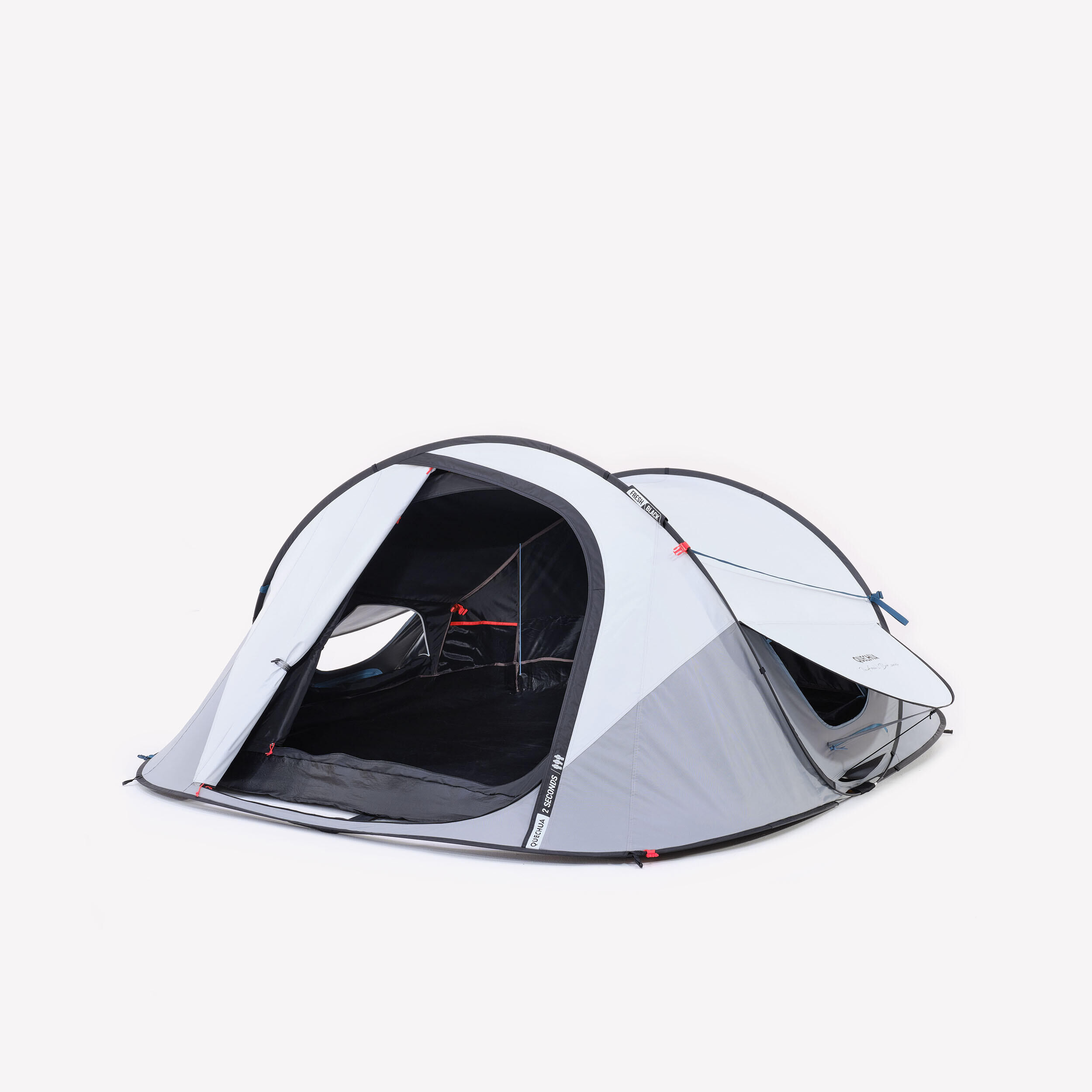 QUECHUA Camping tent 2 Seconds - 3-Person - Fresh&Black