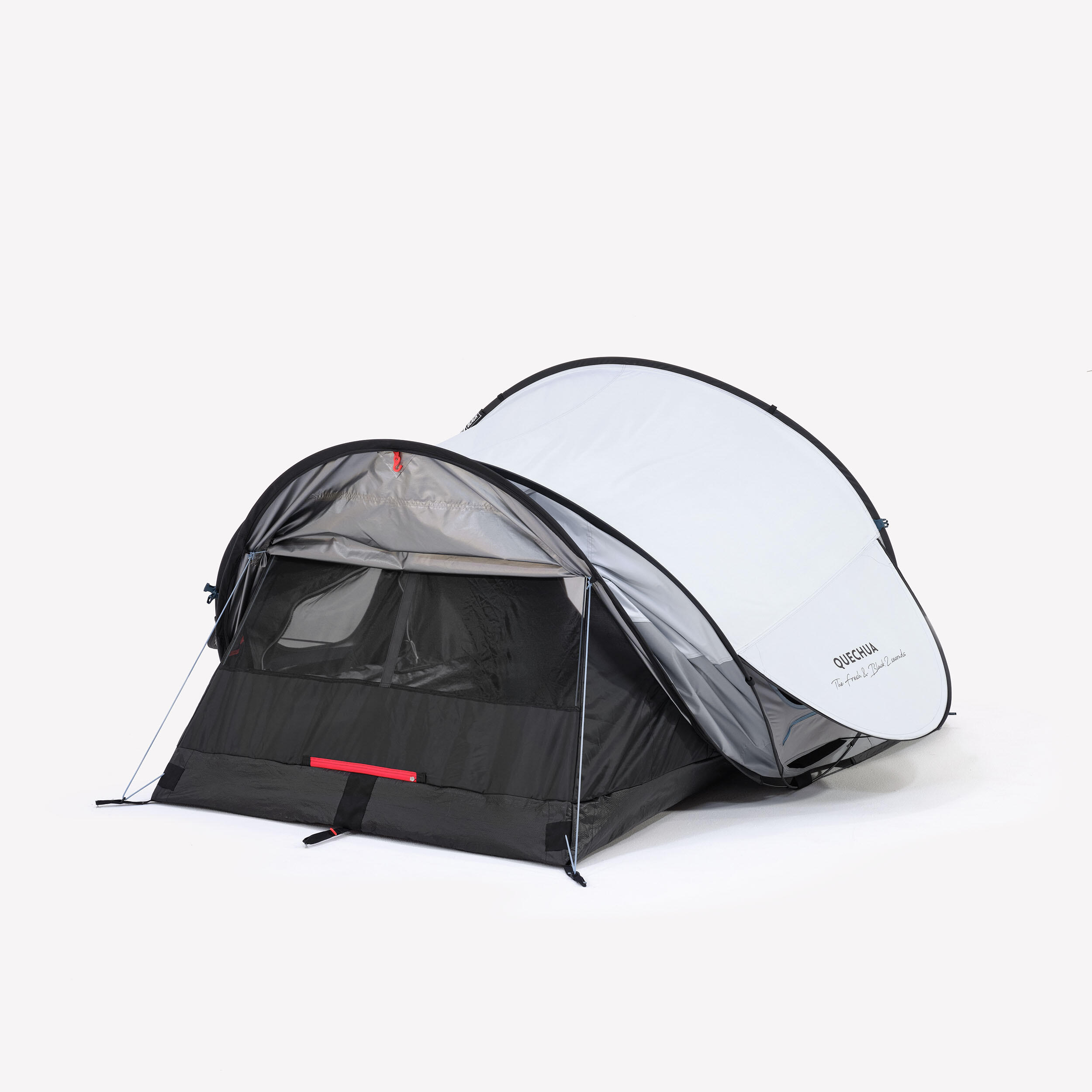 2-Person Camping Tent, 2 Seconds Fresh & Black - QUECHUA