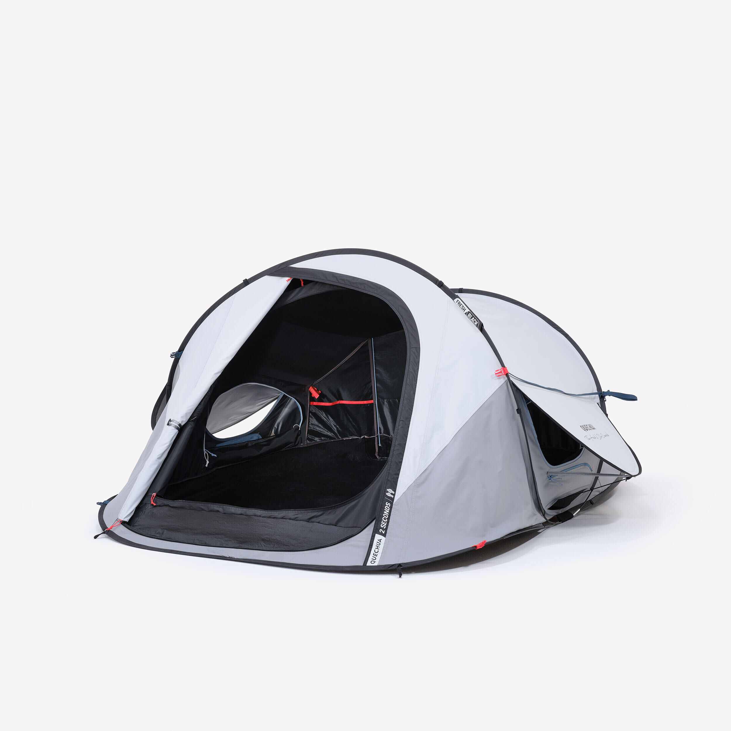 QUECHUA Camping tent 2 Seconds - 2-Person - Fresh&Black