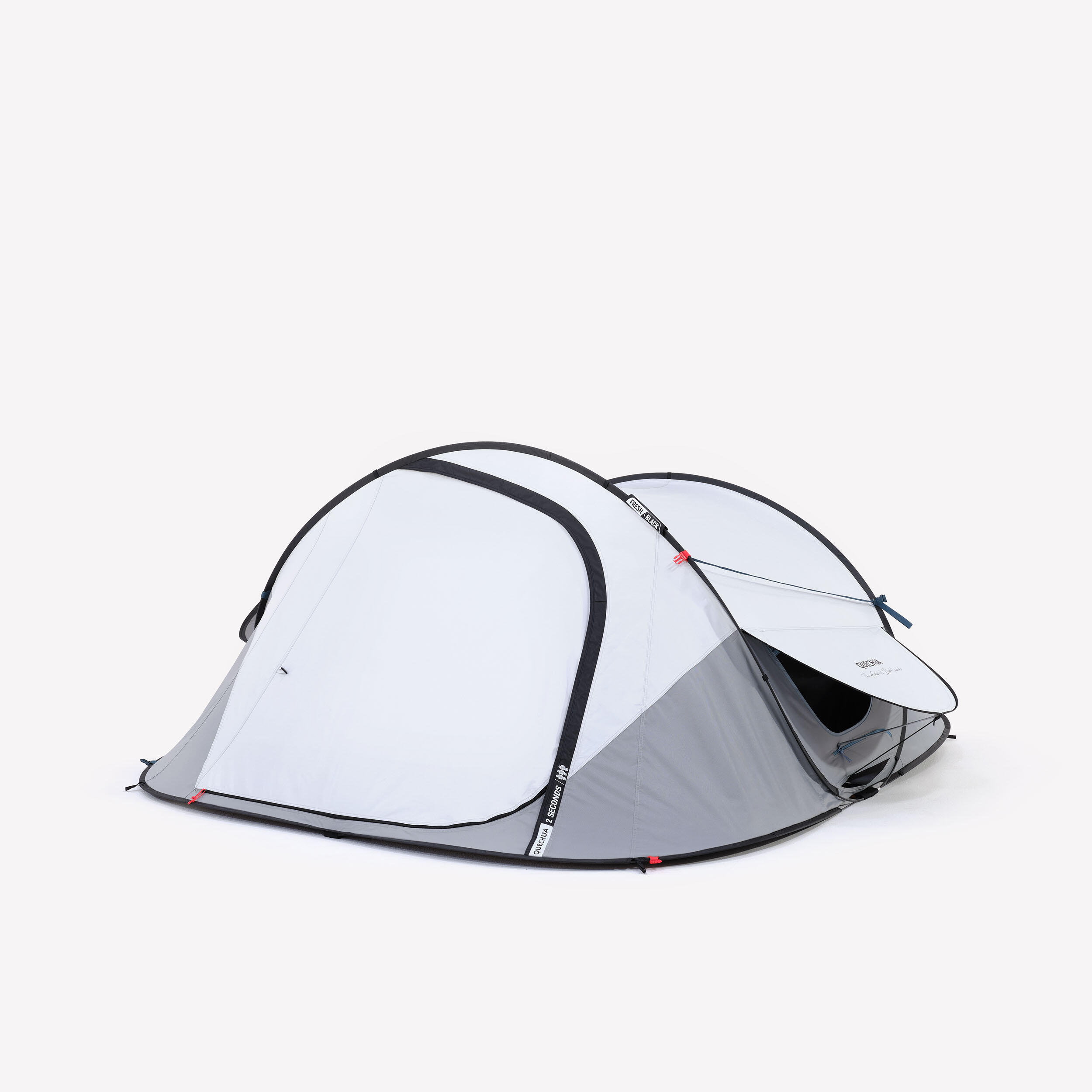 3-Person Camping Tent, 2 Seconds Fresh & Black - QUECHUA