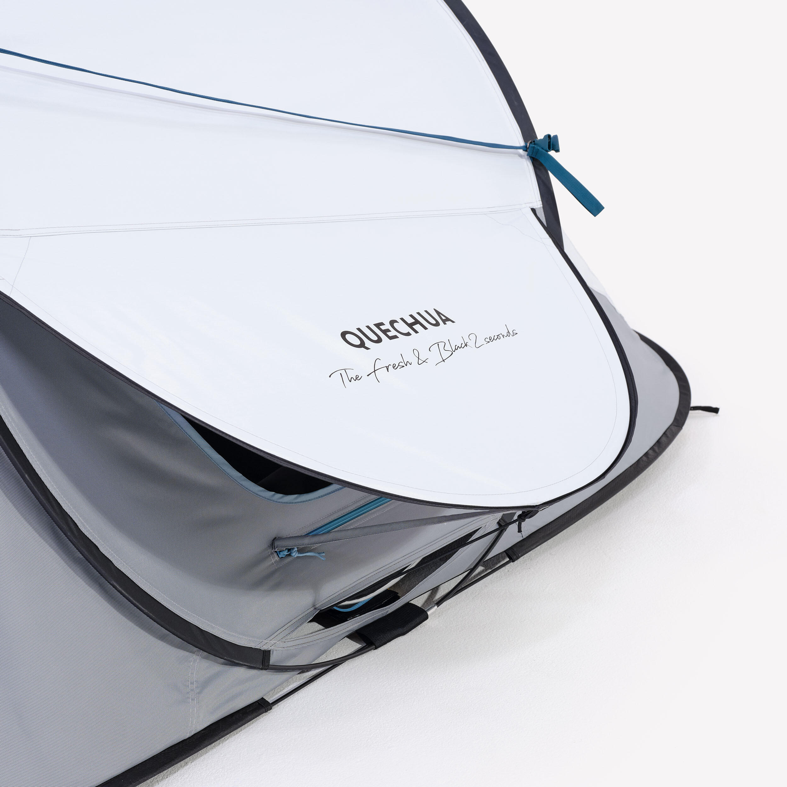 3-Person Camping Tent, 2 Seconds Fresh & Black - QUECHUA