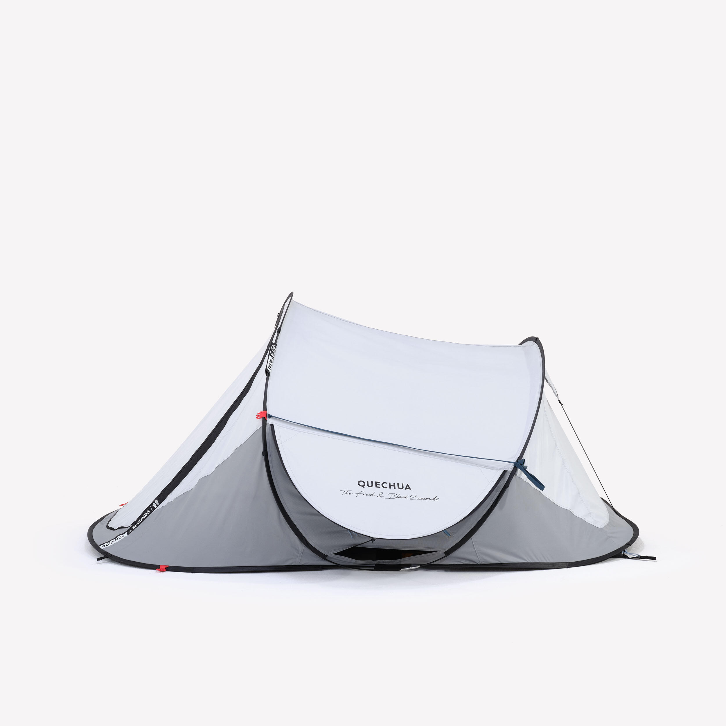 2-Person Camping Tent, 2 Seconds Fresh & Black - QUECHUA