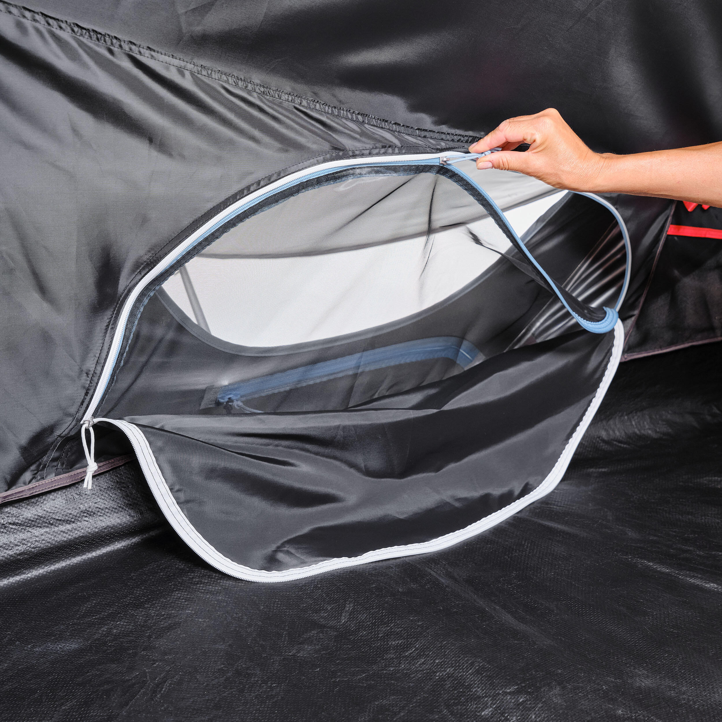 Tente de camping 3 personnes, 2 Seconds Fresh & Black - QUECHUA