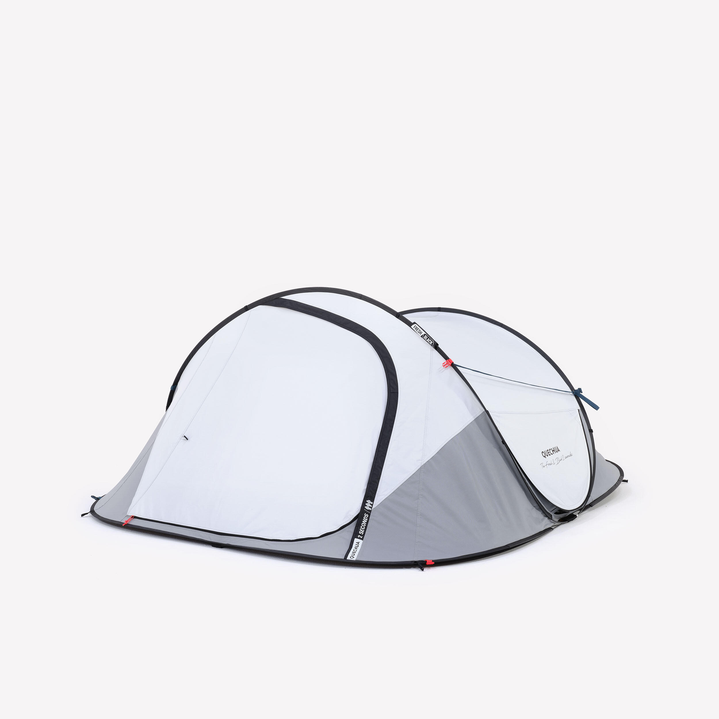 Tente de camping 3 personnes, 2 Seconds Fresh & Black - QUECHUA