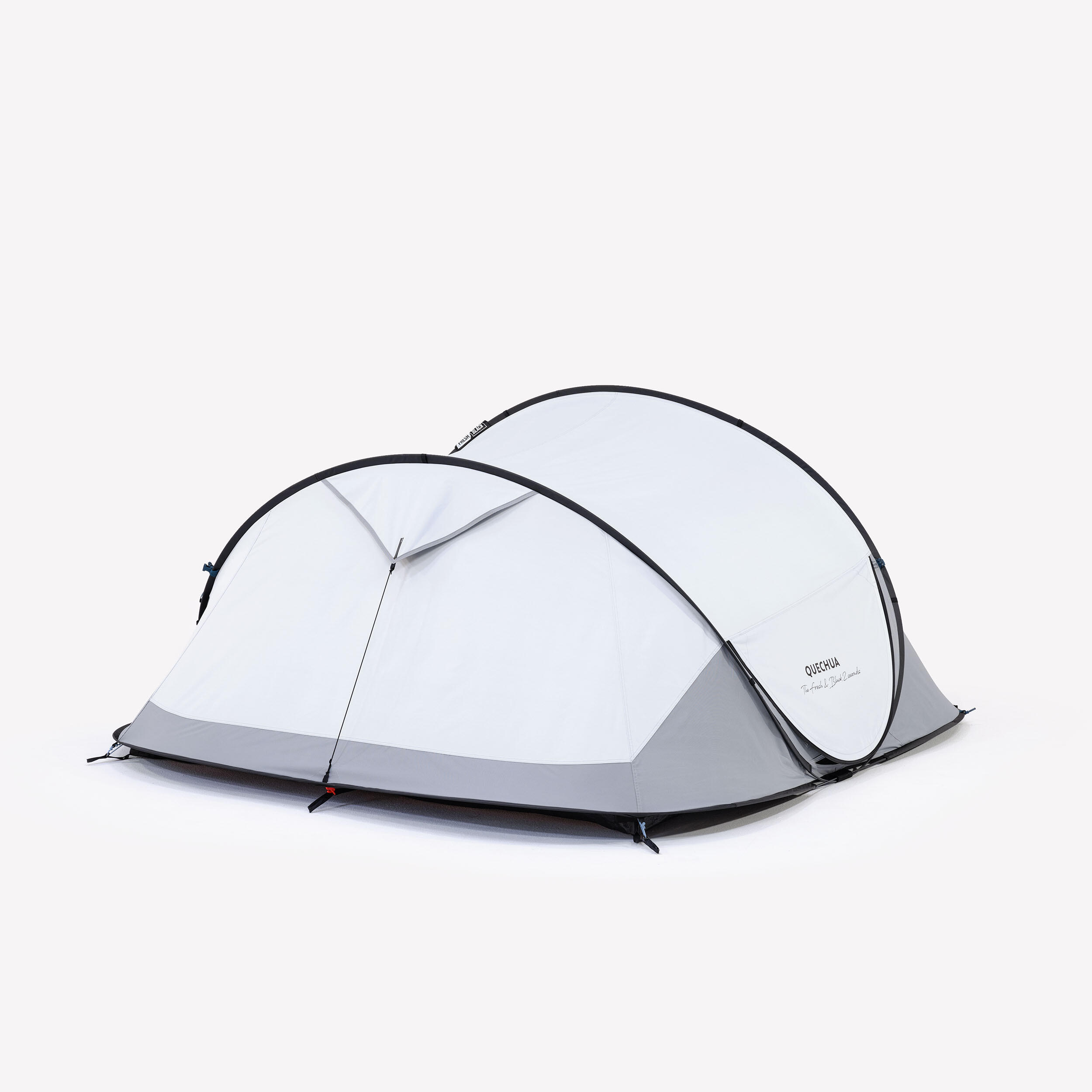 3-Person Camping Tent, 2 Seconds Fresh & Black - QUECHUA