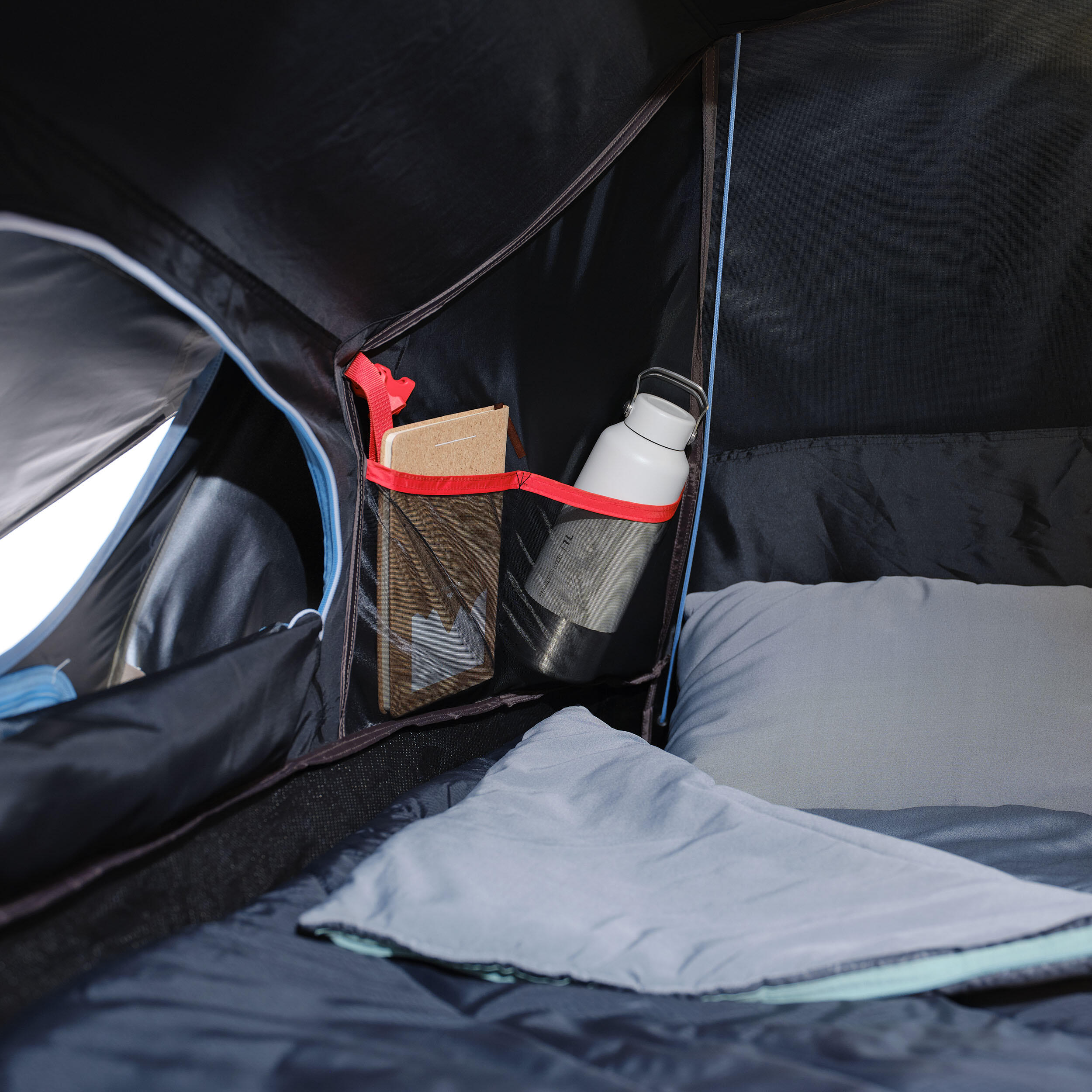 2-Person Camping Tent, 2 Seconds Fresh & Black - QUECHUA