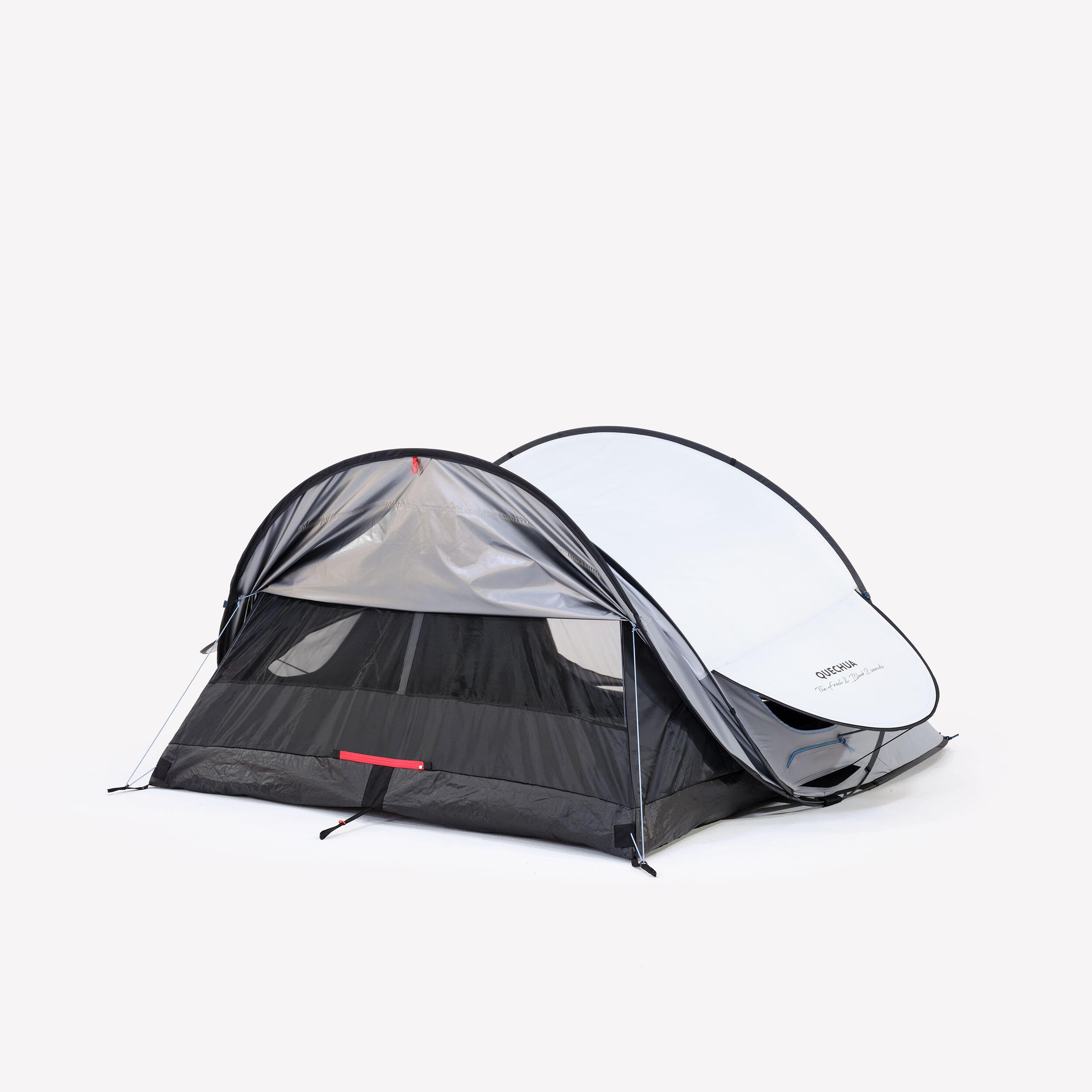 3-Person Camping Tent, 2 Seconds Fresh & Black - QUECHUA