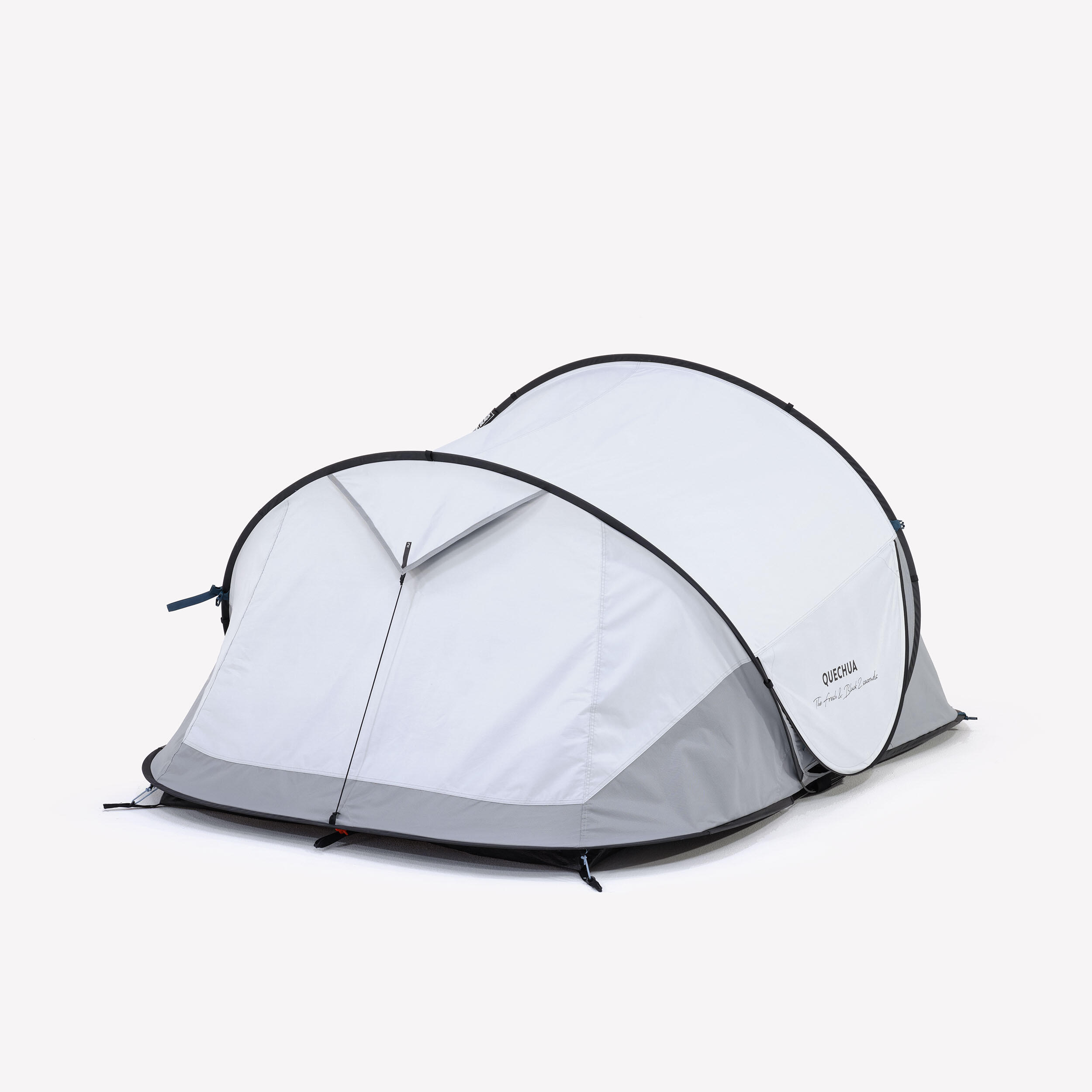 2-Person Camping Tent, 2 Seconds Fresh & Black - QUECHUA