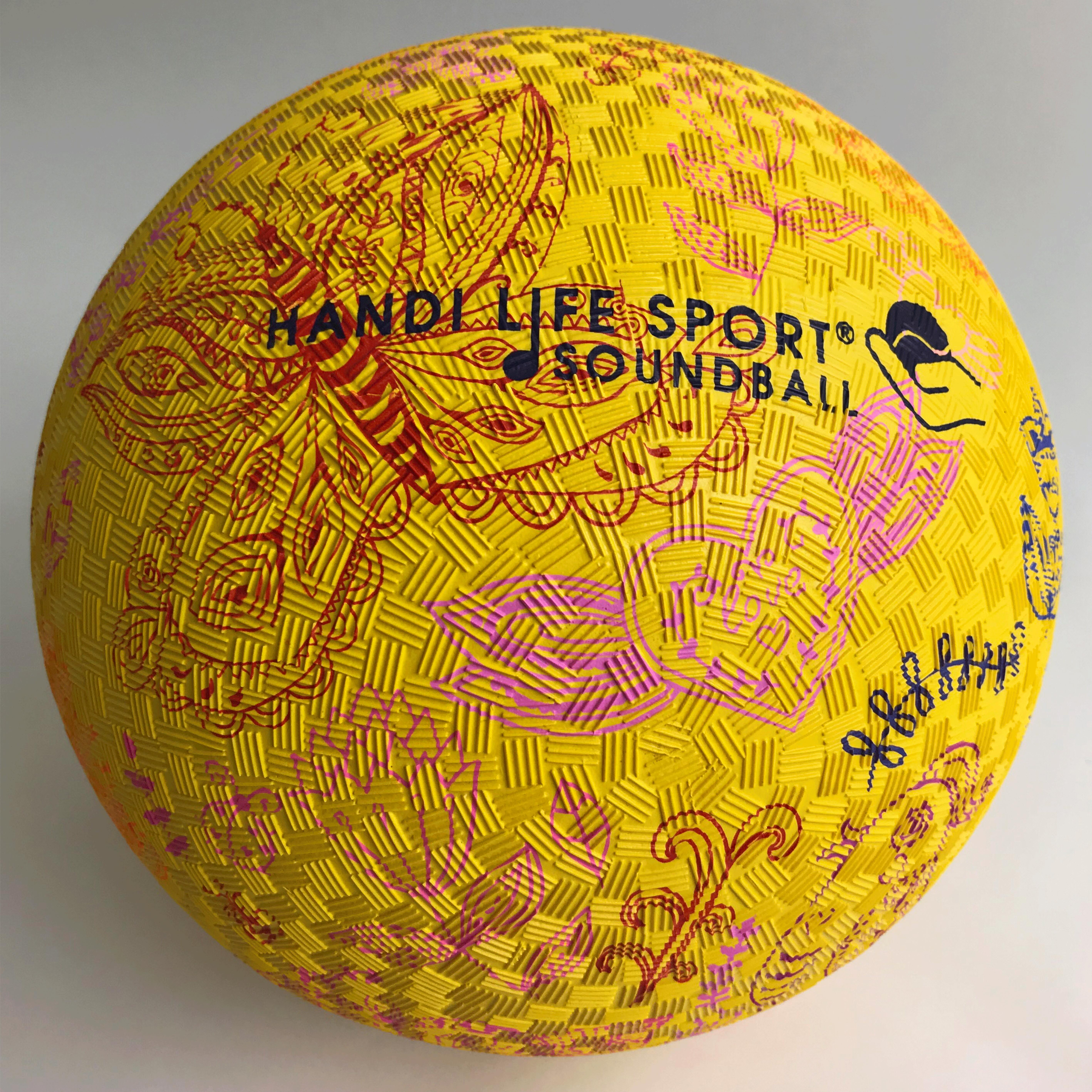 HANDILIFE Zvuková lopta Butterfly na futbal pre nevidiacich - Veľkosť: 5 · záber 3