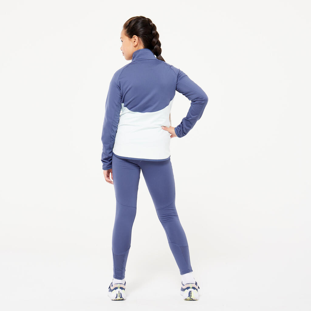 Conjunto deportivo transpirable azul y menta para niños S500