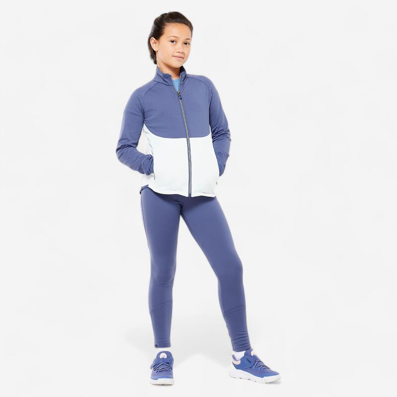Survêtement enfant respirant, bleu et vert clair