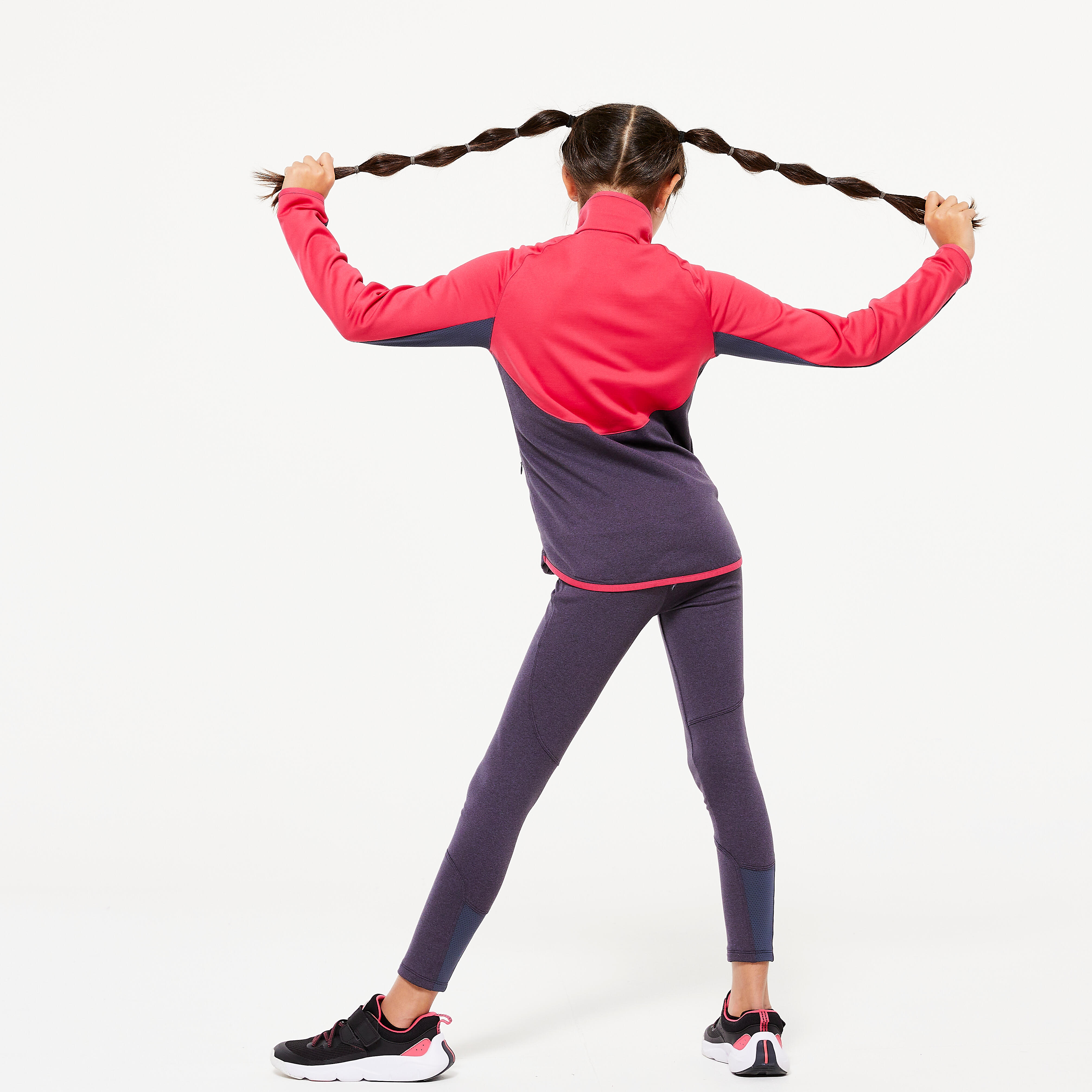 Girls' Tracksuit - Raspberry Pink/Grey