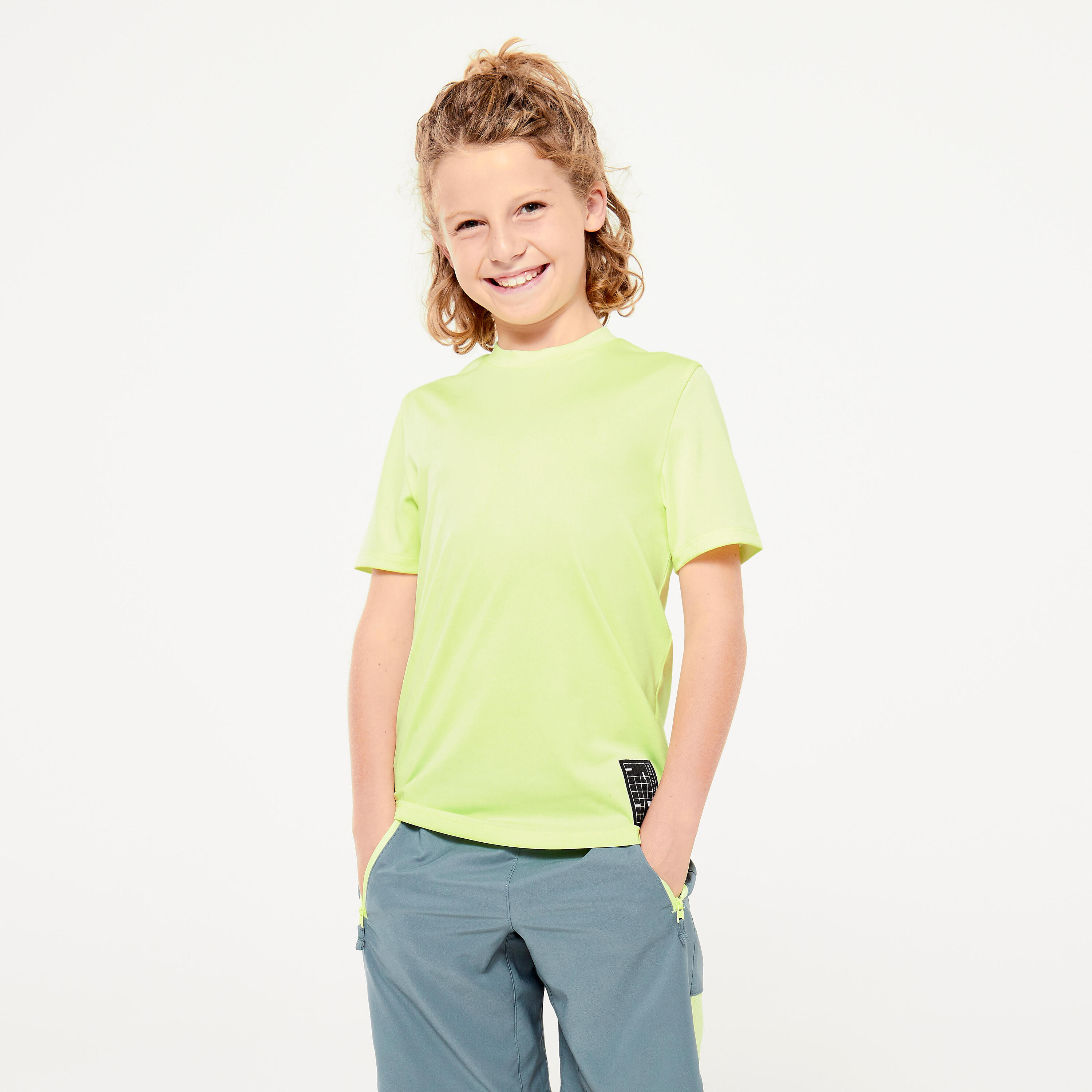 DECATHLON Kids' Breathable T-Shirt - Yellow