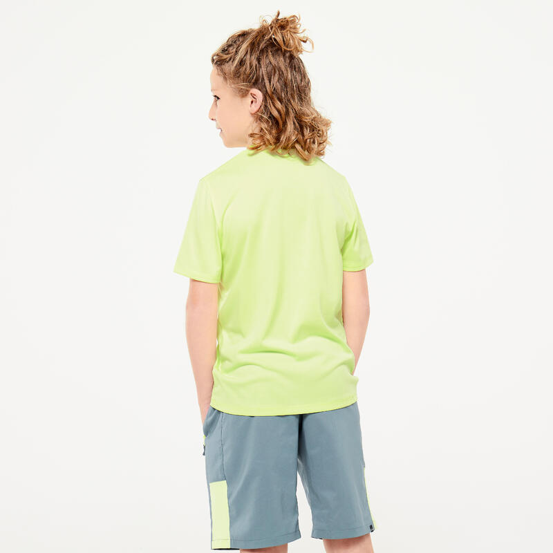T-shirt bambino ginnastica regular fit traspirante gialla