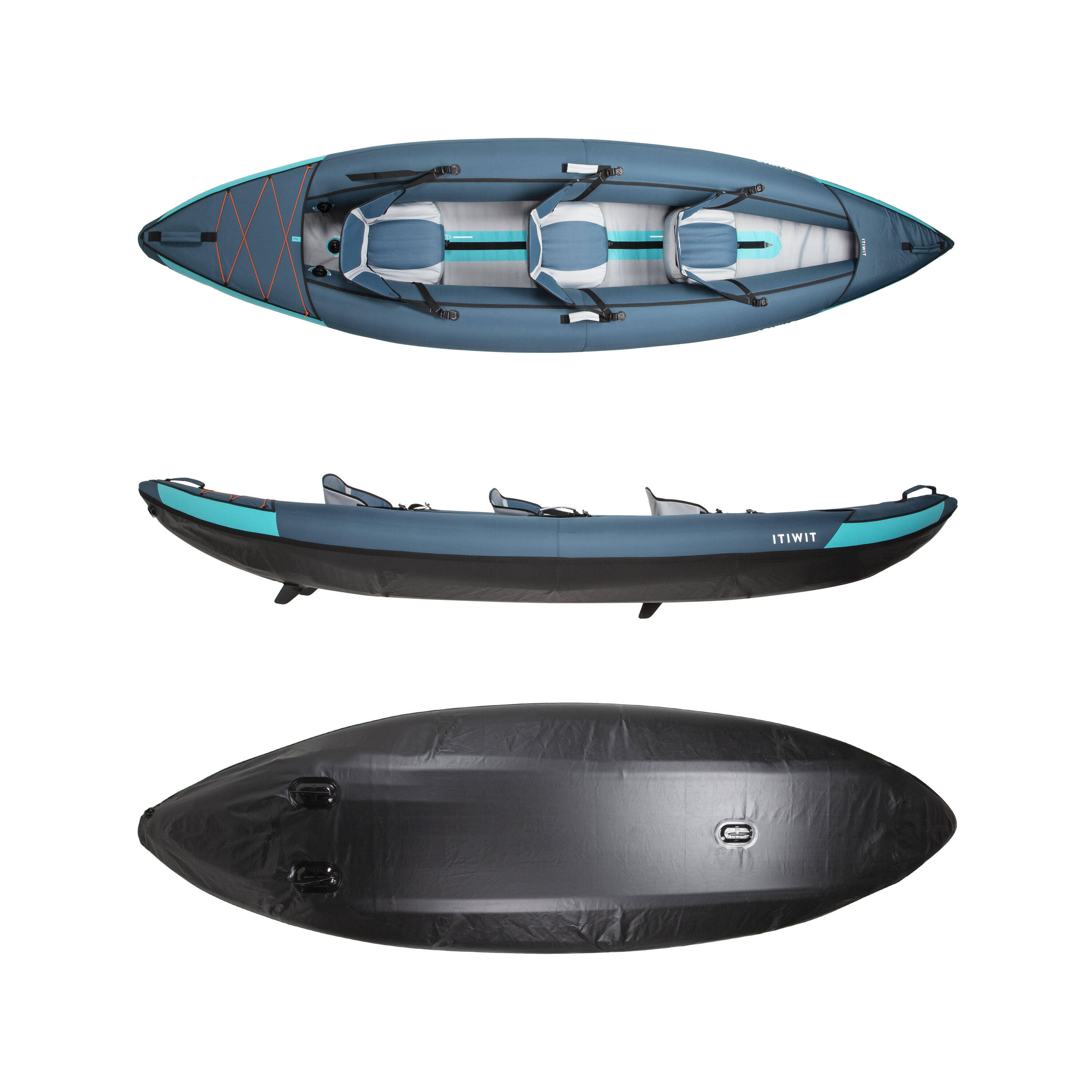 Inflatable Touring Kayak 2 Or 3 Person -  4