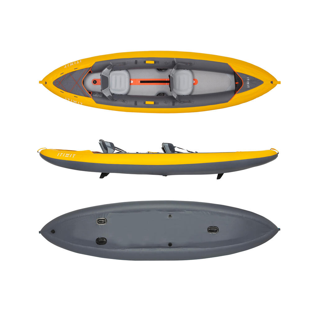 INFLATABLE HIGH-PRESSURE DROPSTITCH FLOOR 2-PERSON TOURING KAYAK X100+